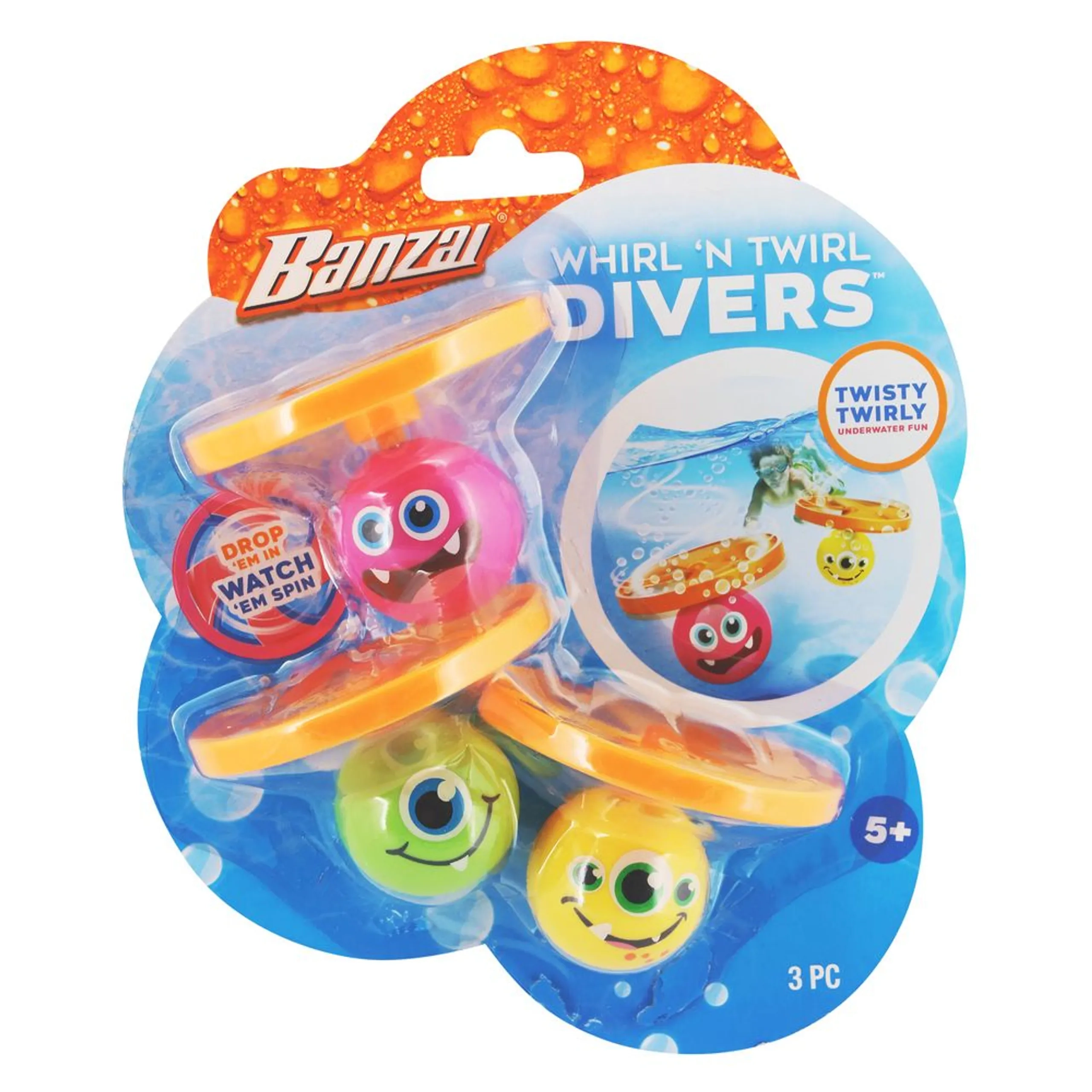 Banzai Whirl 'N Twirl Divers - Diving & Swimming Pool Toys