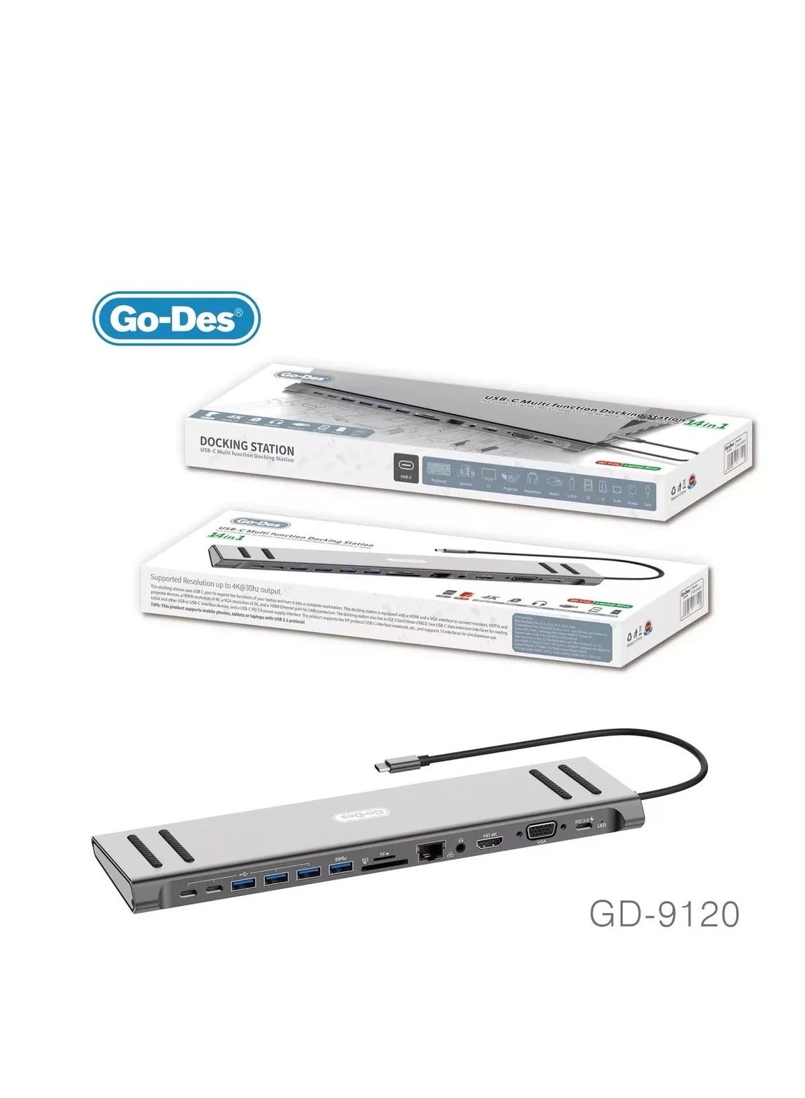 USB C Hub Docking Station - 12-in-1 4K HDMI