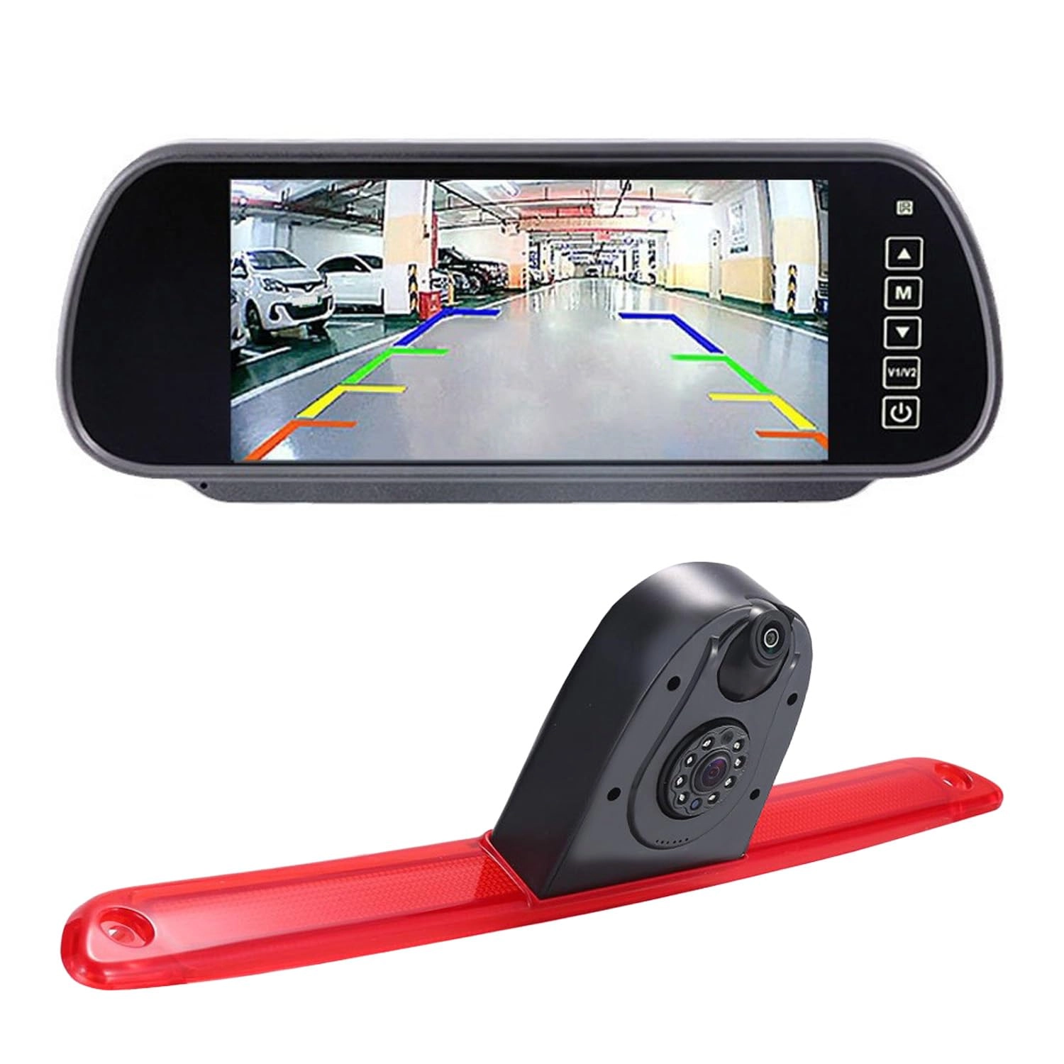 Rear View Mirror - 4.3 inch 800x480 + Brake Light Reversing Camera - Night vision 520 TV lines