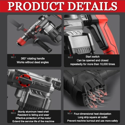 Industrial Concrete Impact Drill - 2200W 3300r/min