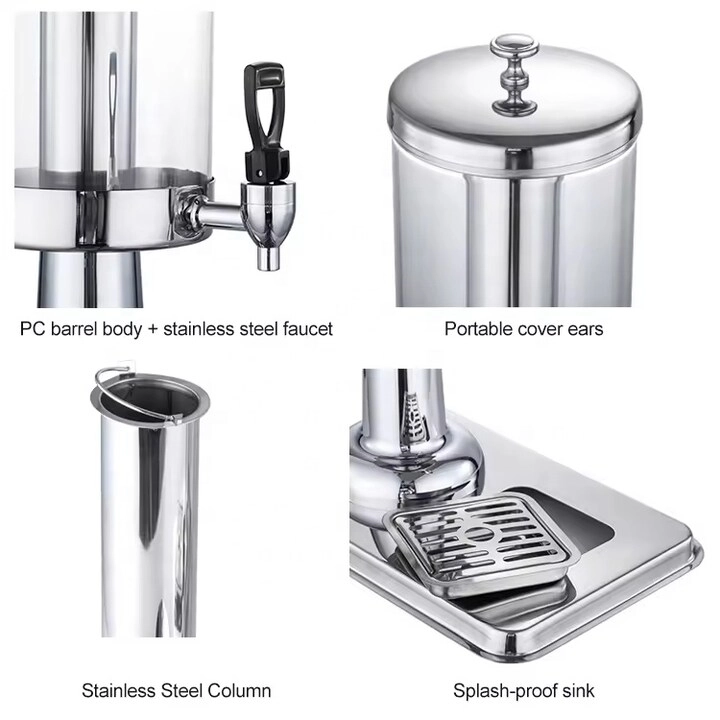 Stainless Steel Juice Dispenser - 9 Liter
