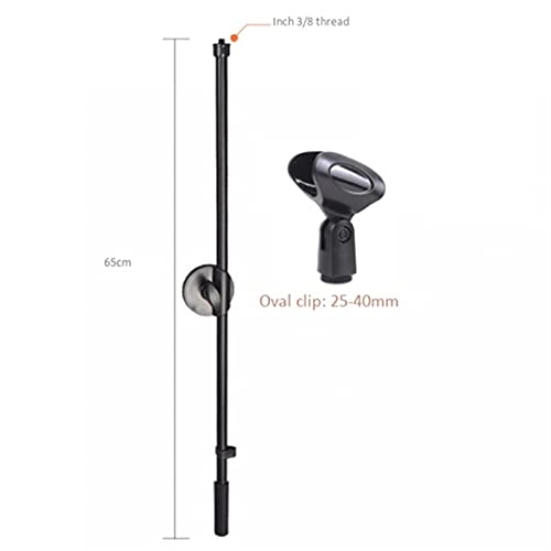 Microphone Stand - 65-130cm Black Round base