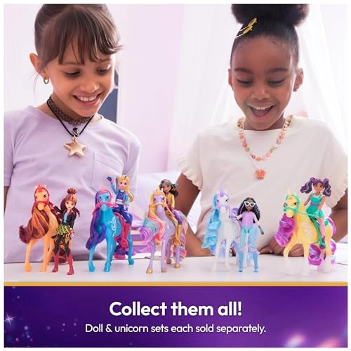 Sophia Doll - 4.5" 7-Point Articulation + Wildstar Unicorn - Rainbow Light-up Ages 4+