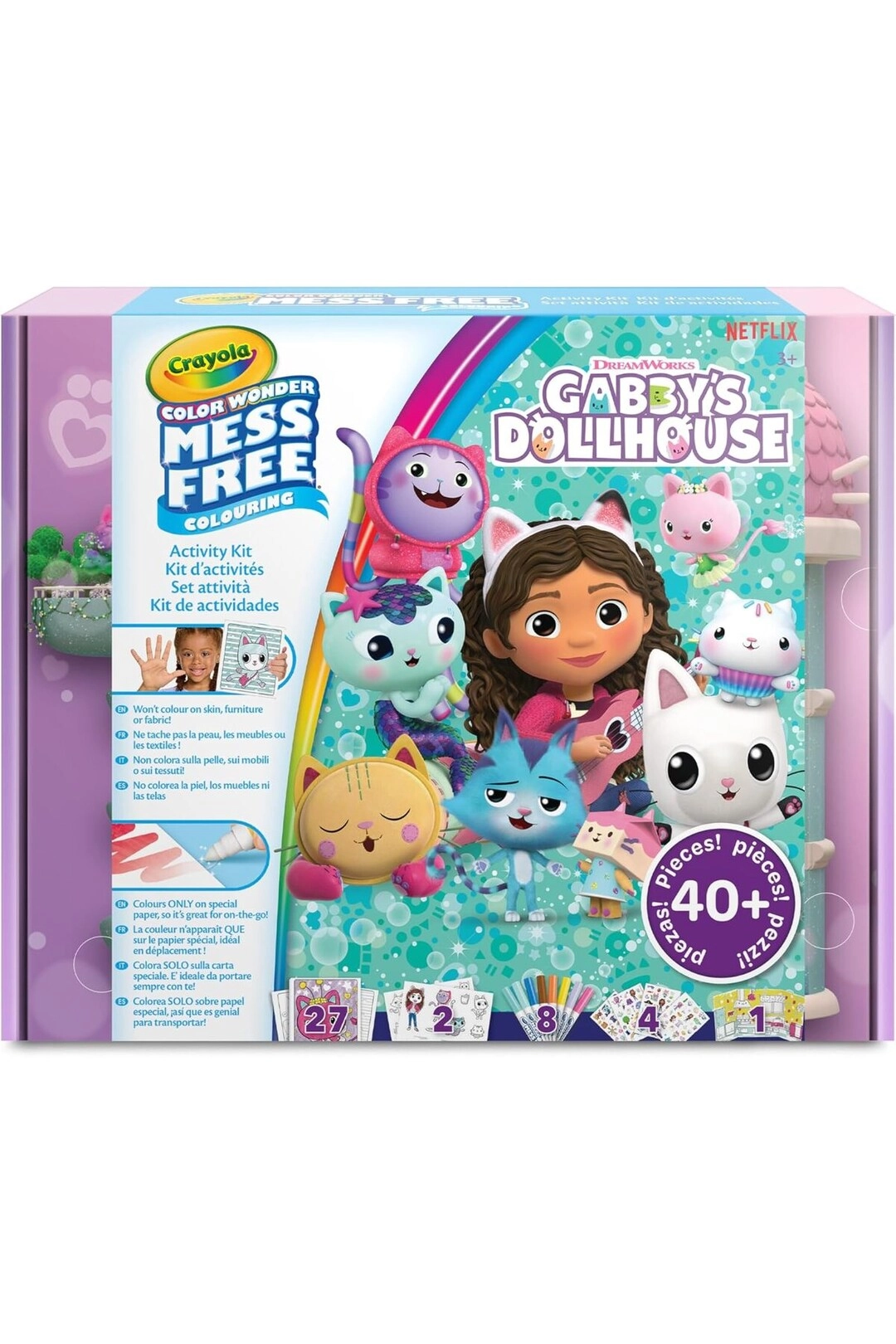 Color Wonder Activity Set Gabby's Dollhouse - 1 Piece 8 Color Wonder mess free markers