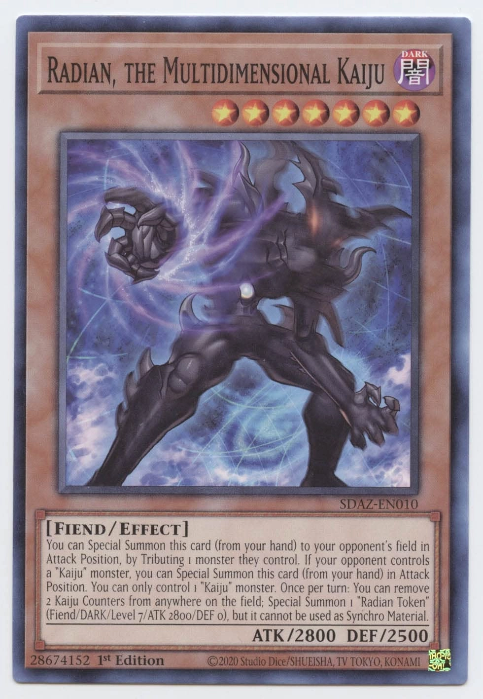 Yu-Gi-Oh! Radian, The Multidimensional Kaiju SDAZ-EN010