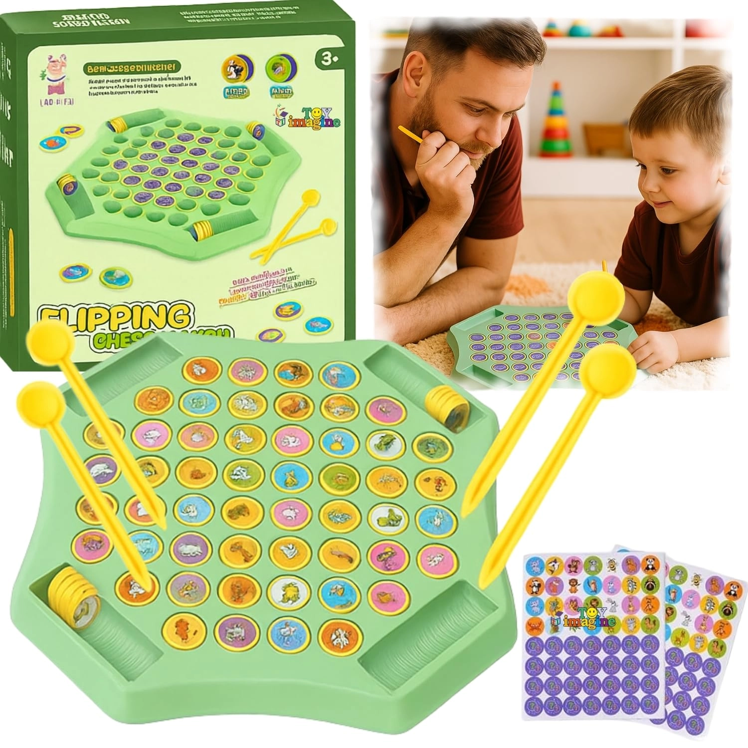 Toy Imagine Flip chess - 3+ 1 pieces