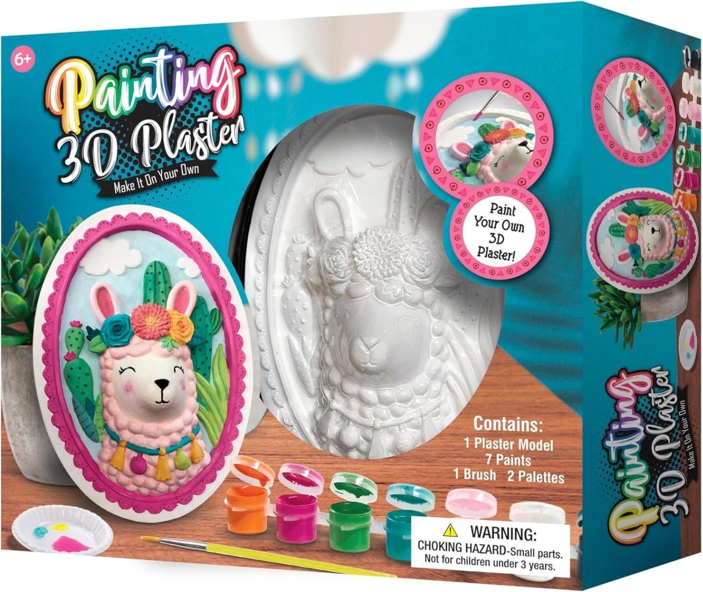 Sew Star 3D Plaster Llama Frame - 6+ years