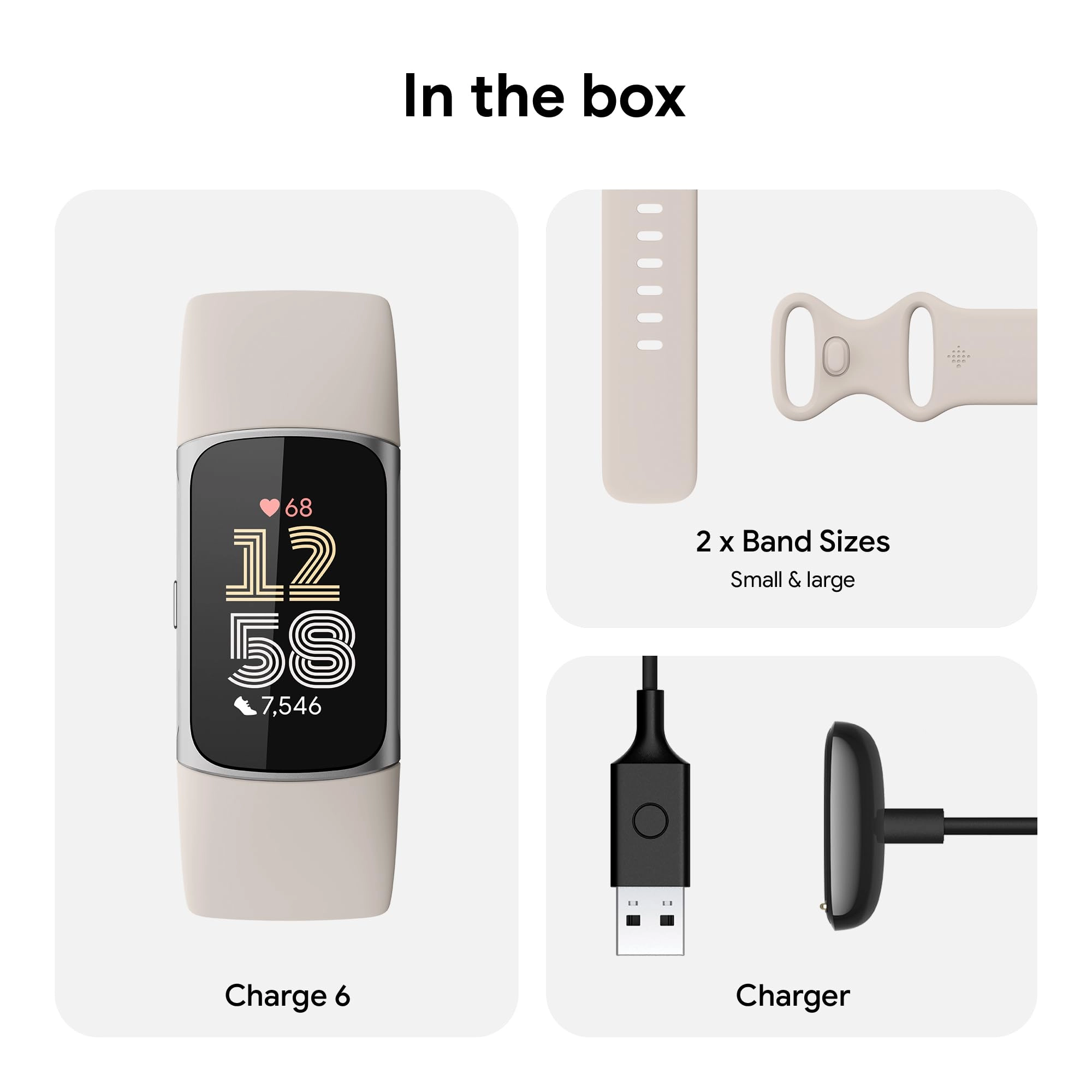 Charge 6 - One Size (S & L Bands Included)
