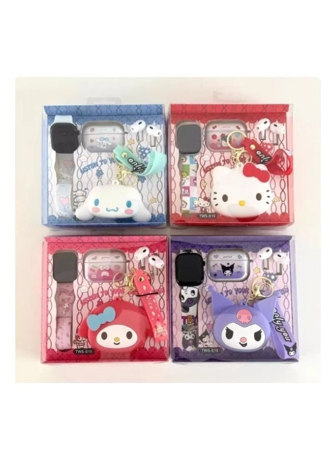 Smart Watch + Airpod + Keychain - Kuromi