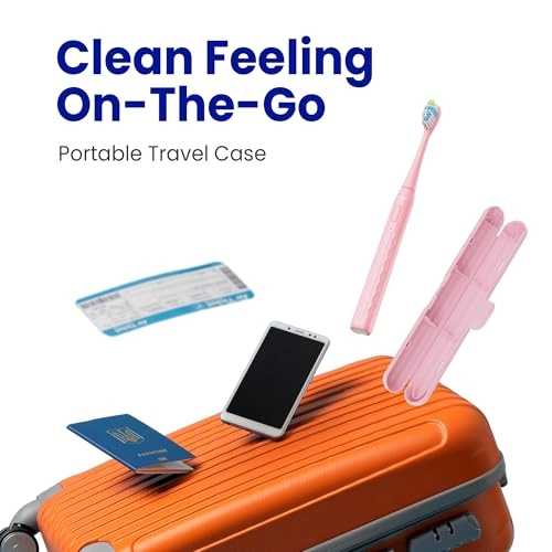 Sonic Electric Toothbrush - 2 Replacement Brush Heads Type-C Rechargeable 1 Charge for 90 Days