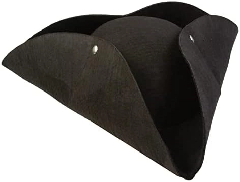 MZA STORES Deluxe Molded Pirate Hat - One adults Standard