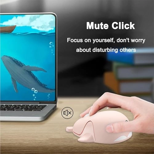 Cute Animal Hamster Shape Silent Mini Travel Mouse - Wireless
