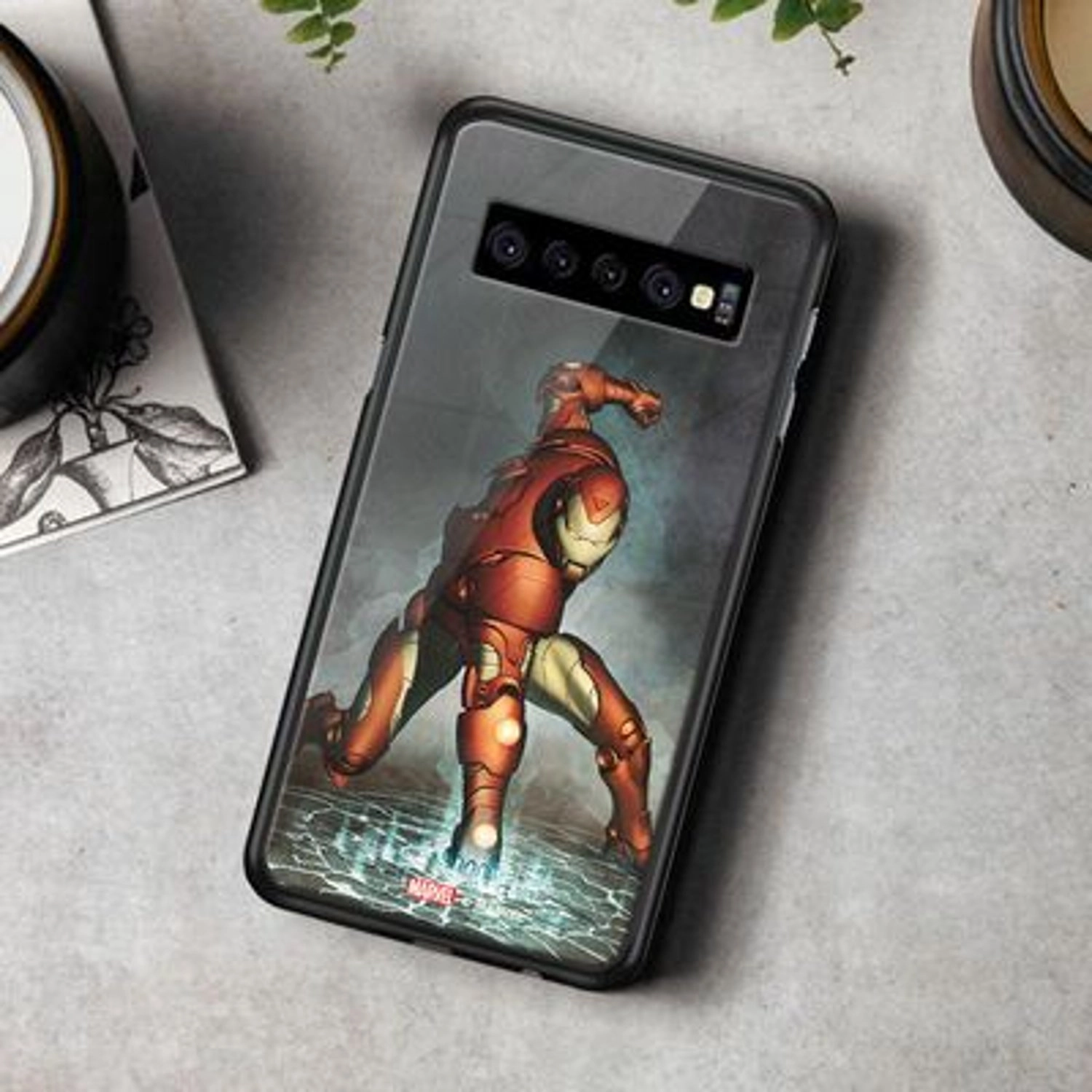 Iron Man Superhero Landing Back Case for Galaxy S10