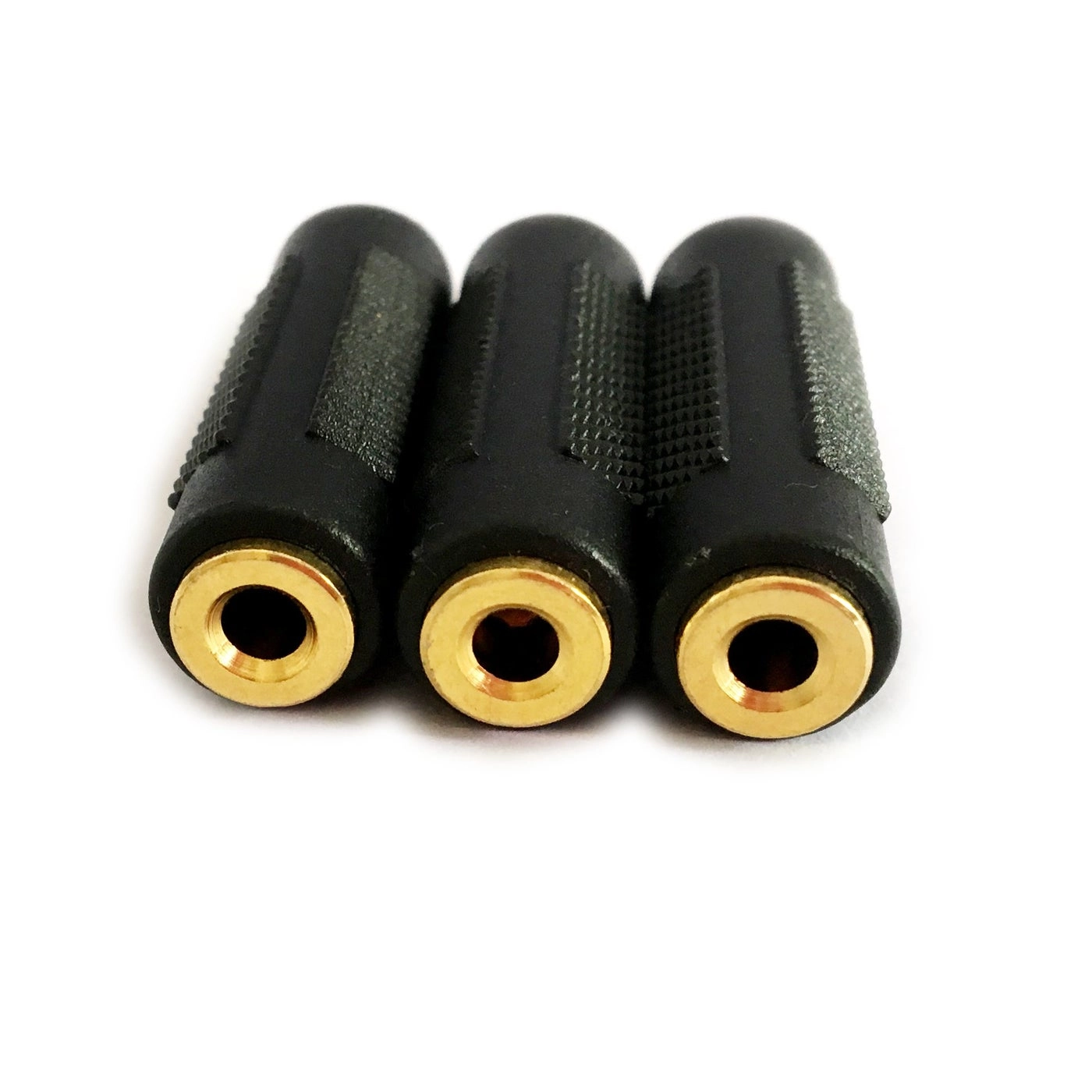 3.5mm Stereo Jack Female to Female Adapter Connector - Gold Plated 3 Pack