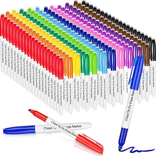 Sepamoon 240 Pack Dry Erase Marker Pens - Multicolor Chisel Tip