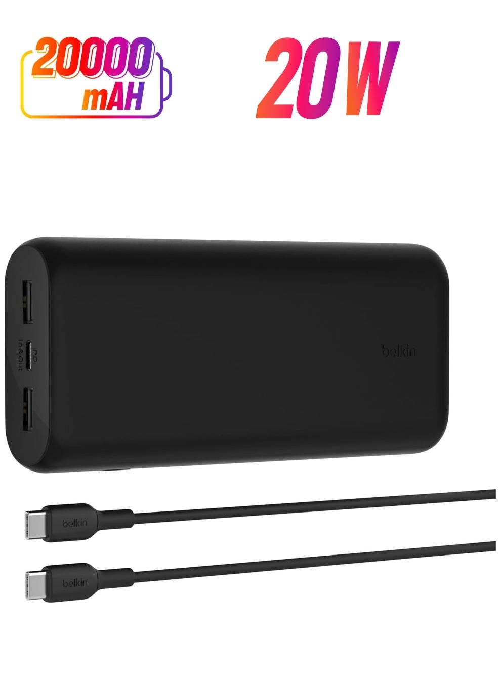 Belkin BoostCharge - 20000 mAh 3 USB (1X USB-C/2X USB)