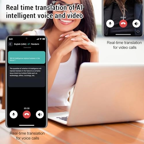 AI Translation Smart Glasses - 100 Languages Bt