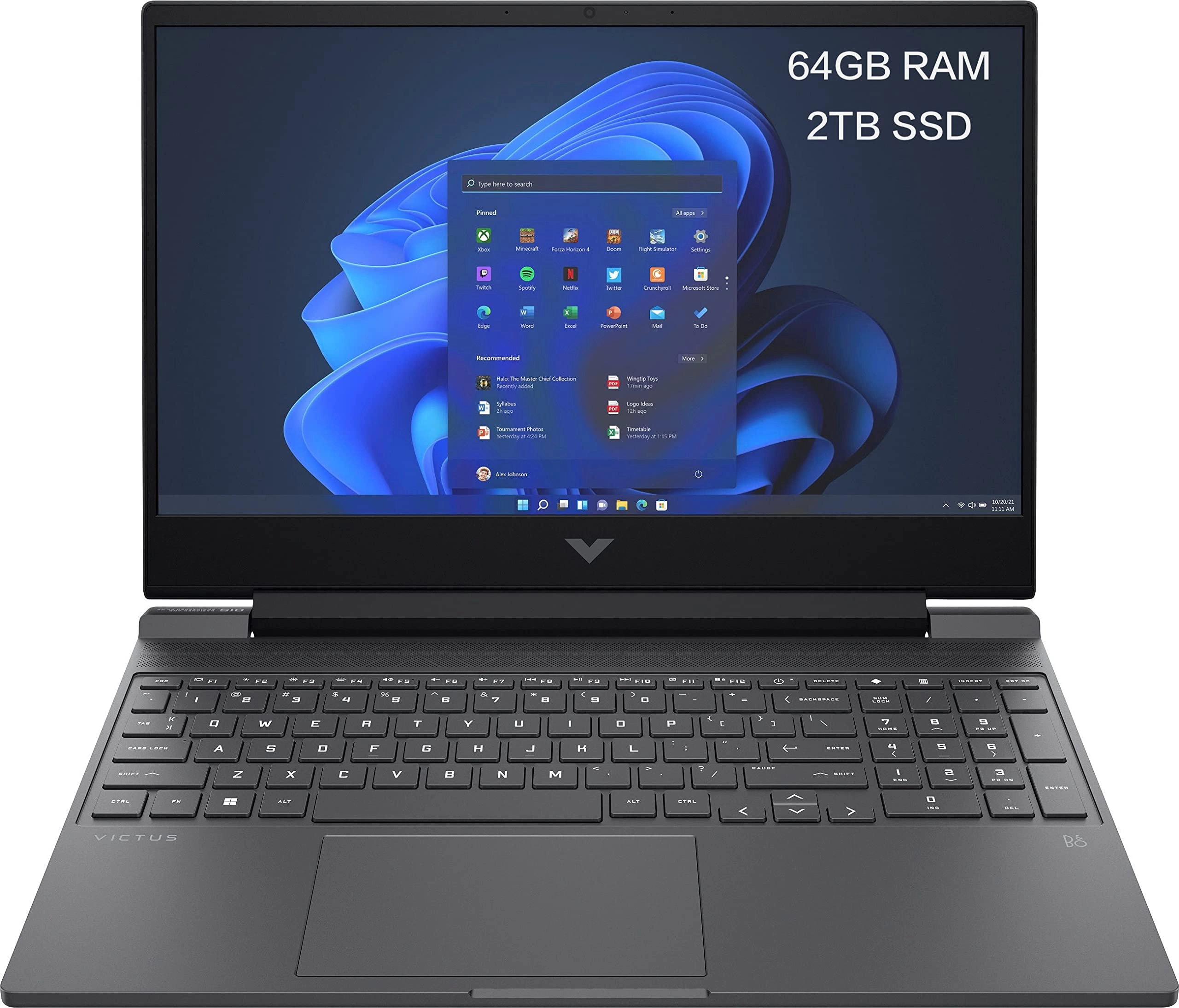 HP Victus 15-FA0032DX - 15.6'' Core i7-12650H 64GB DDR4 2TB SSD