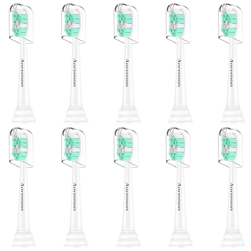 Replacement Brush Heads for Philips Sonicare - 10 Pack Blue and White