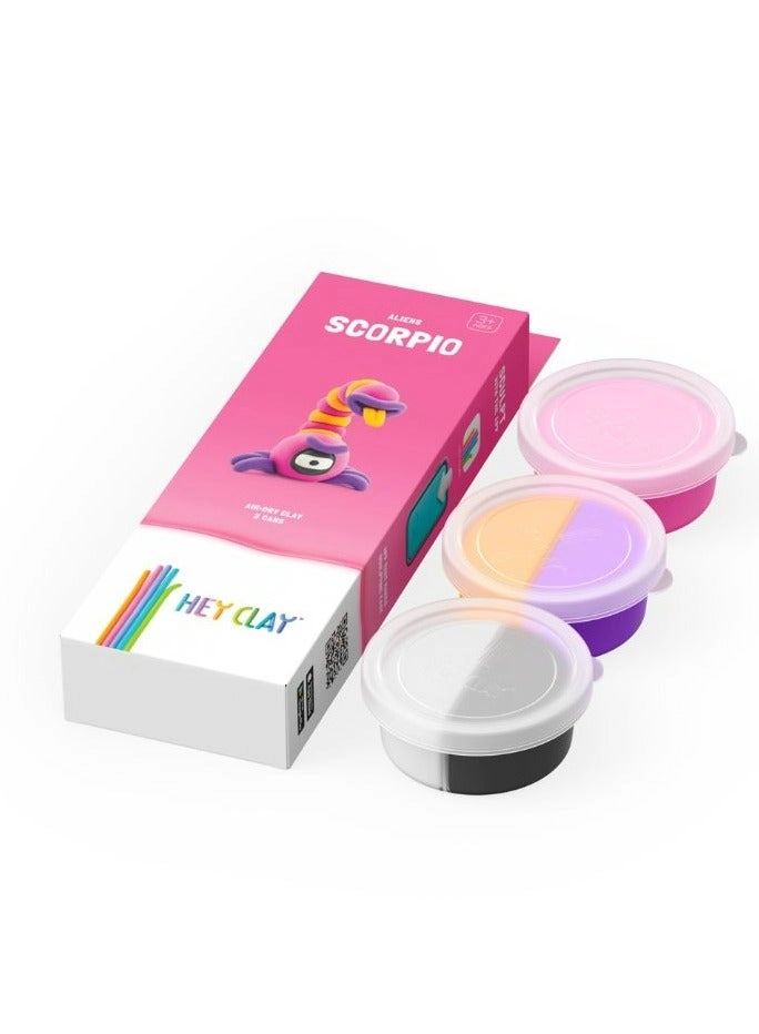 DIY Scorpio Plastic Creative Modelling Air-Dry Clay - Organic 170g 3 pcs.