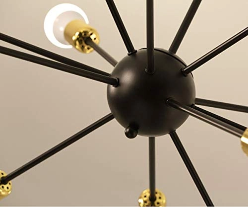 Sputnik Chandelier - 12 Lights Black