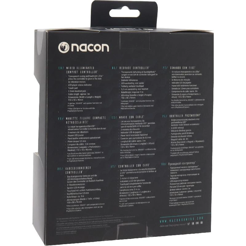 Wired Illuminated Compact Controller (PS4) Red