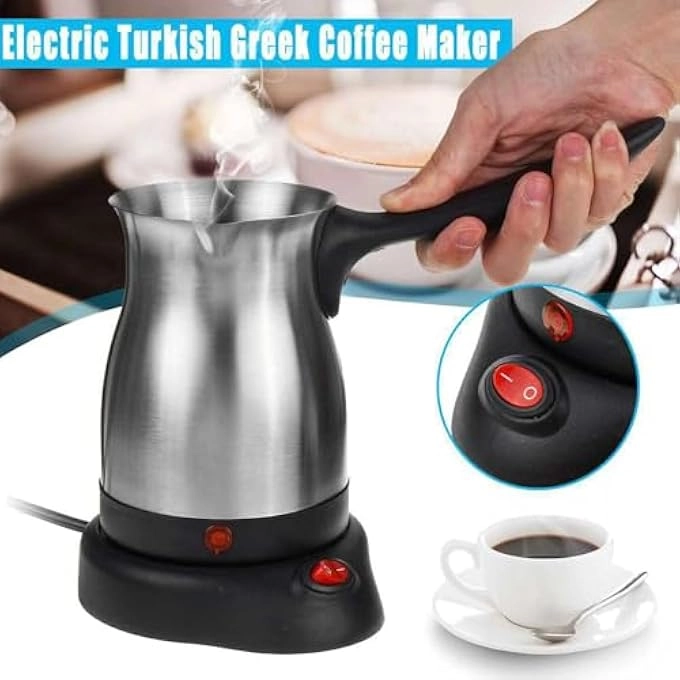Turkish Coffee Maker - 600ml Stainless Steel Electric