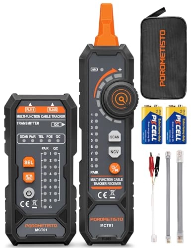 POROMETISTO MCT01 - RJ11 RJ45 continuity PoE NCV Tone Tracing