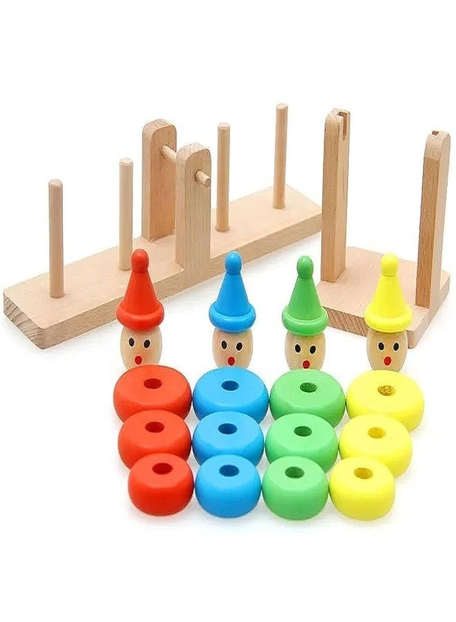Wooden Balance Toy - Color Sorting Stacking