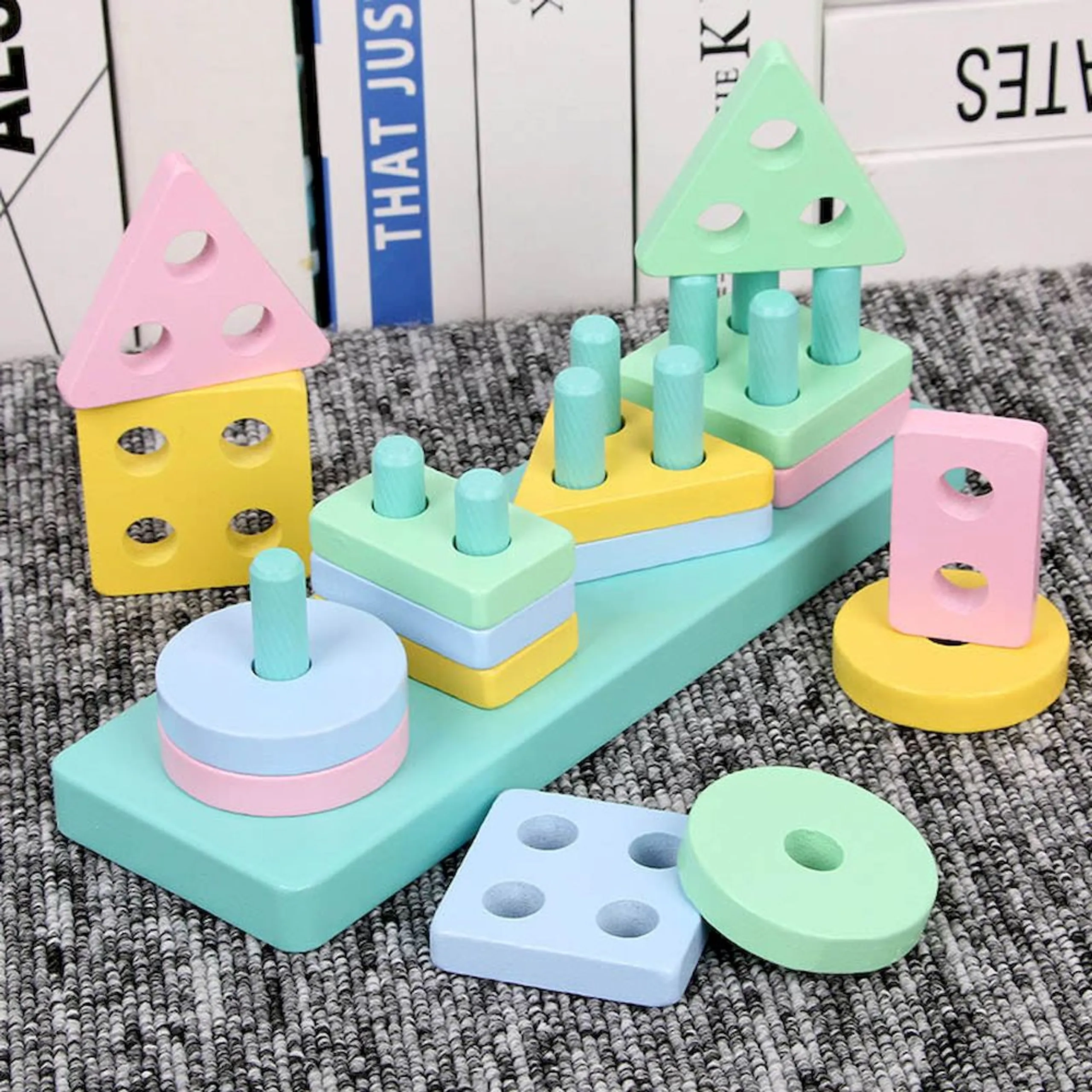 Wooden Rectangle Shape Sorter - Suitable for 3 years & above