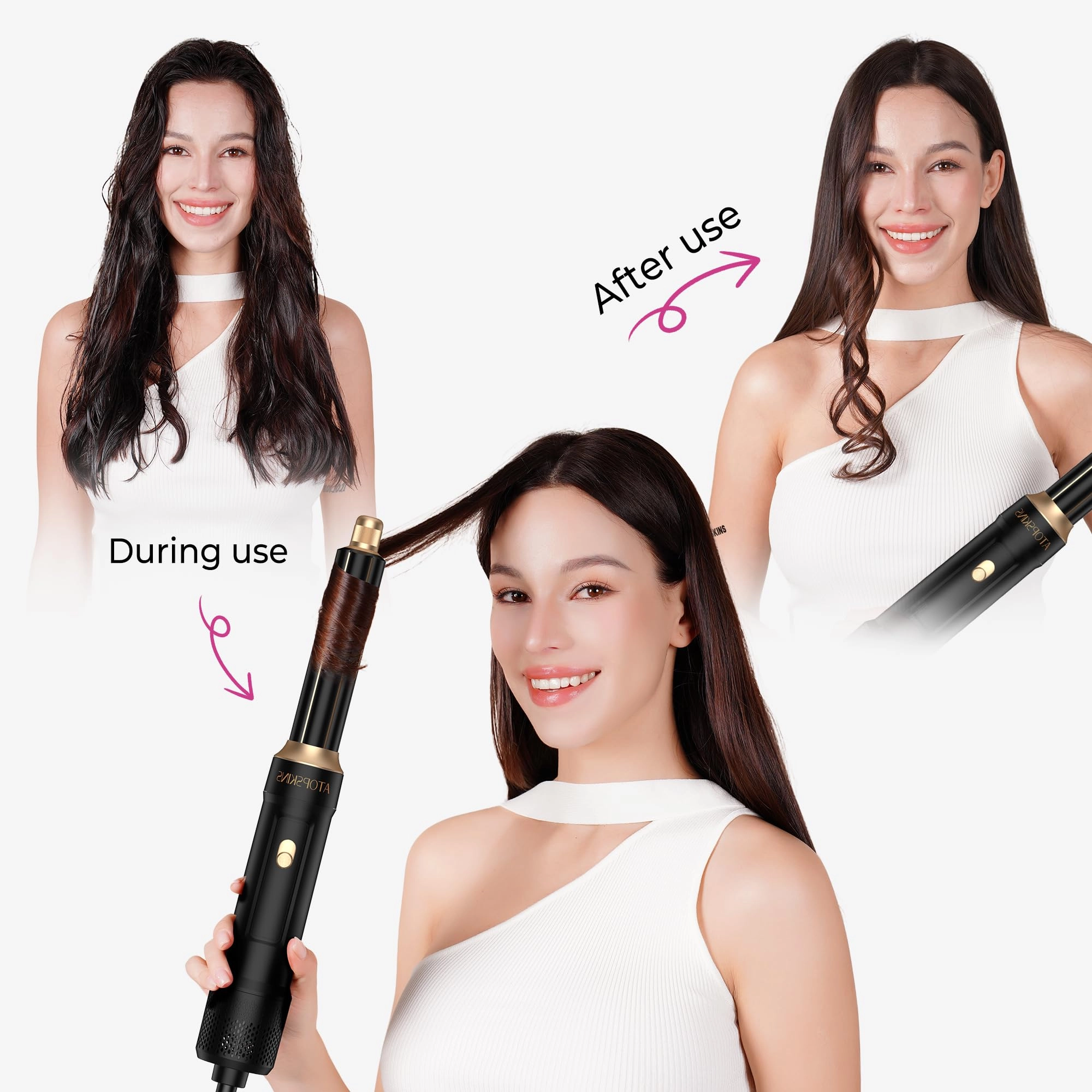 Air Styler - 6 in 1 Negative Ionic 3 Heat Settings