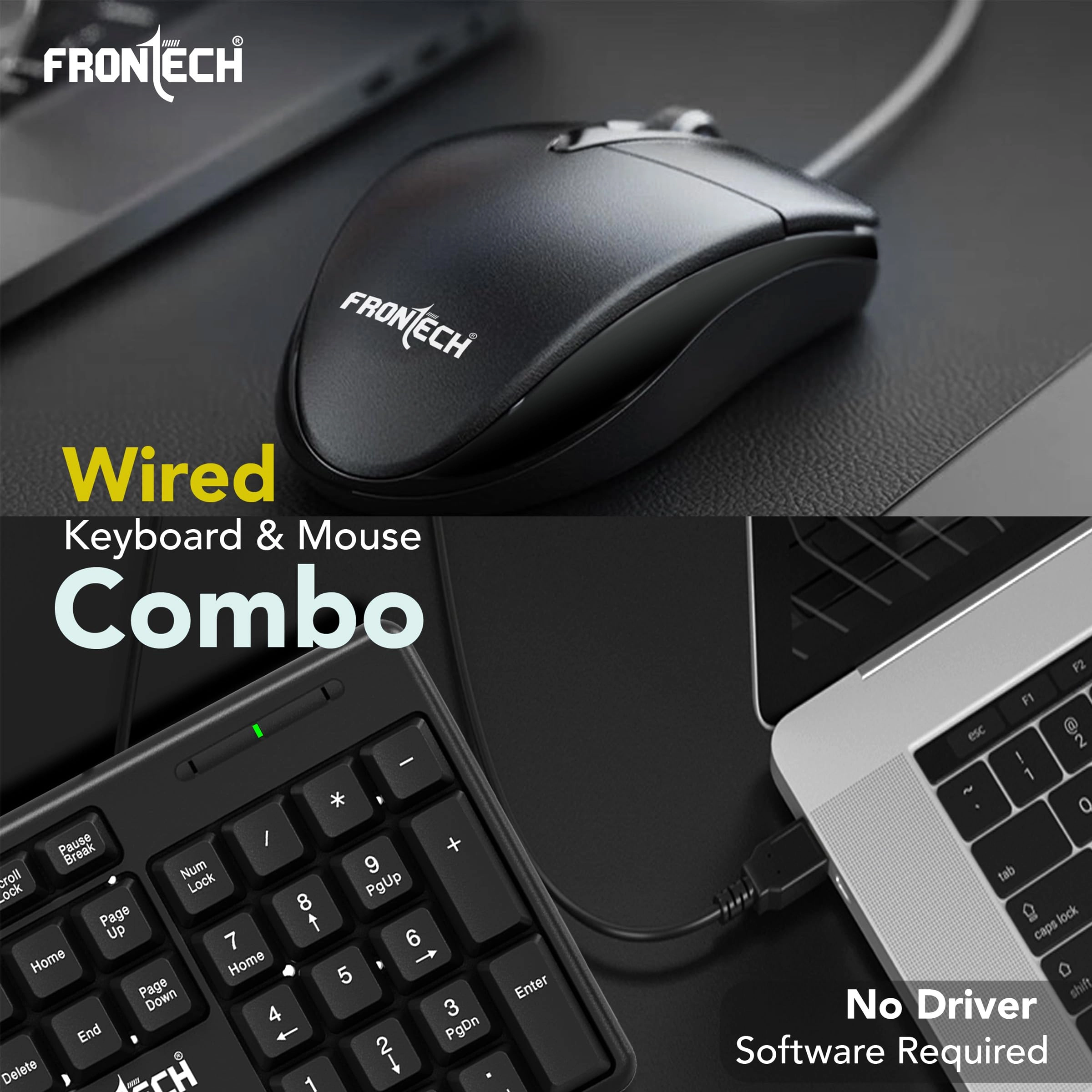 Keyboard & Mouse Combo - QWERTY Wired