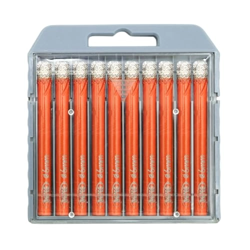 BGTEC Dry Diamond Drill Bit Set - 6mm granite marble masonry concrete tile/ceramic glass hard plastic
