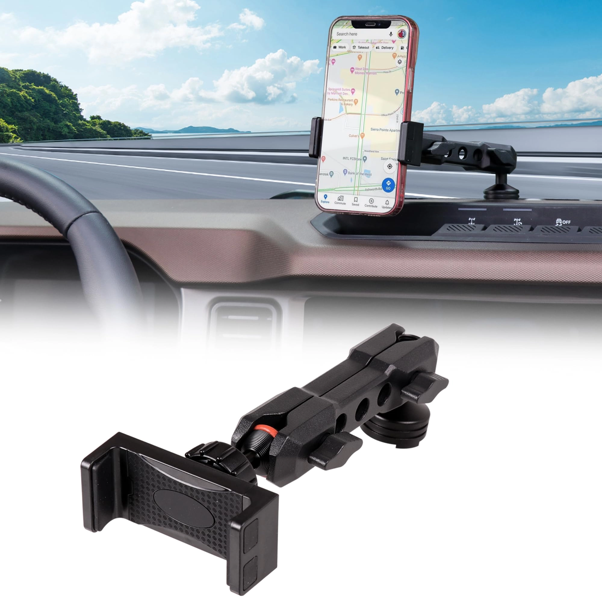BESTAOO Dash Phone Holder - Bronco 2021|2022|2023|2024|2025