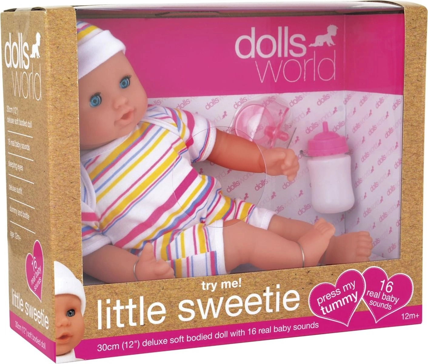 Little Sweetie Baby Doll - 16 Real Baby Sounds 30Cm