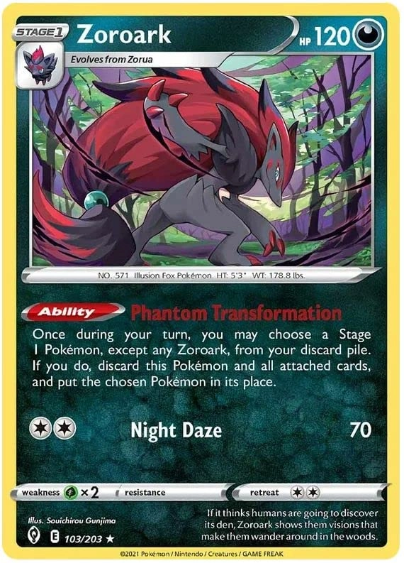 Pokémon Pokemon Zoroark 103/203 - SWSH Evolving Skies