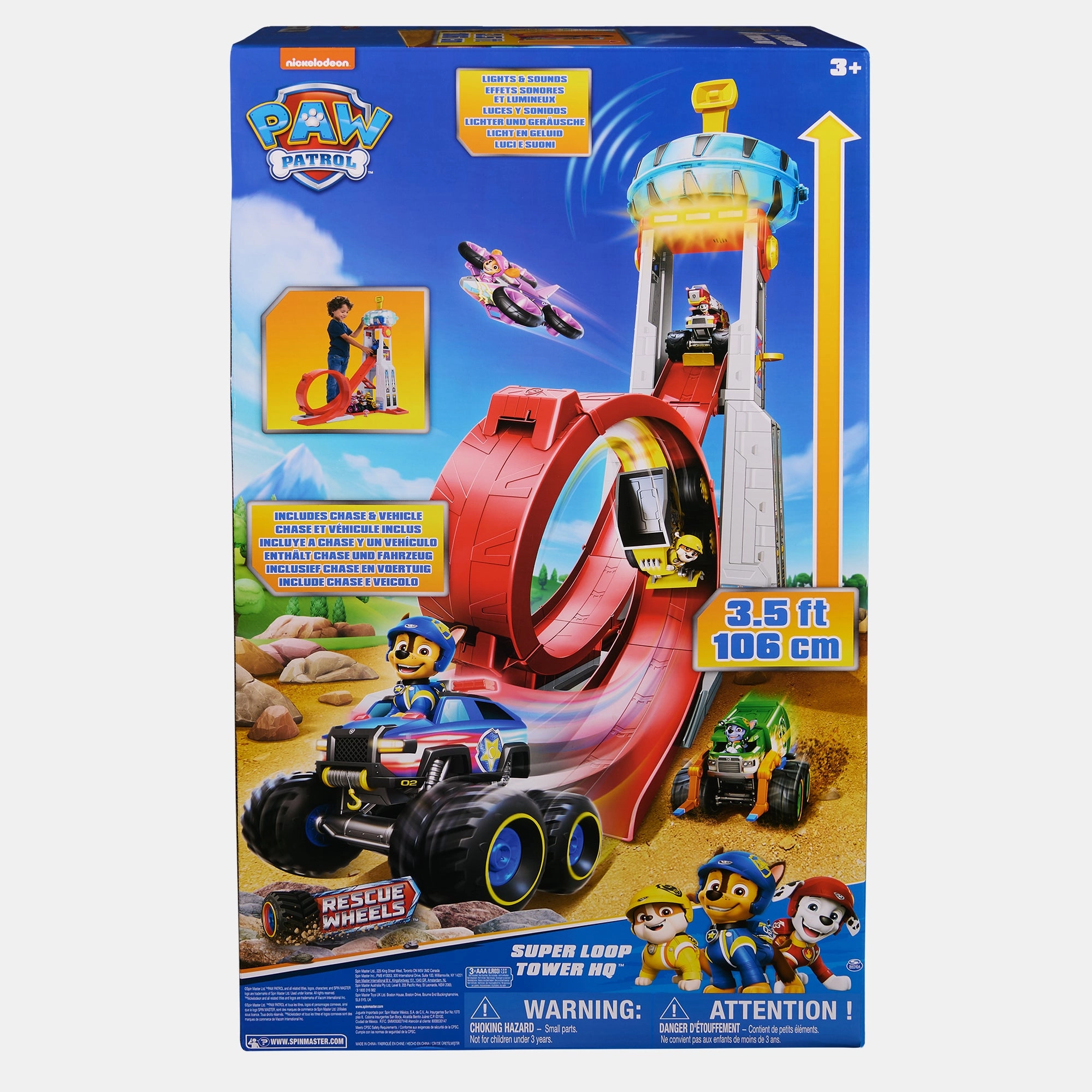 Paw Patrol Rescue Wheels Super Loop Tower Hq - 3 pcs