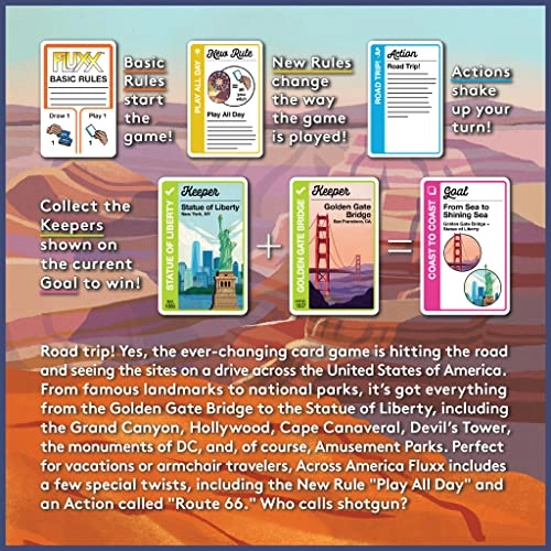 Across America Fluxx - Card Game