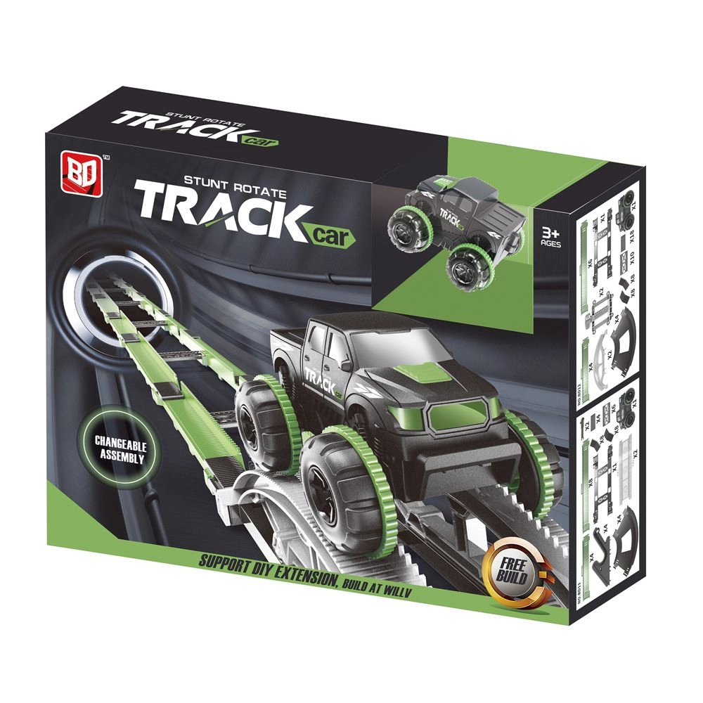 Stunt Roll-Over Rail Car - 54 pieces