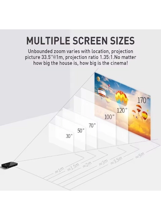 Mini Portable LED Wifi Projector 150 ANSI lumens 2K