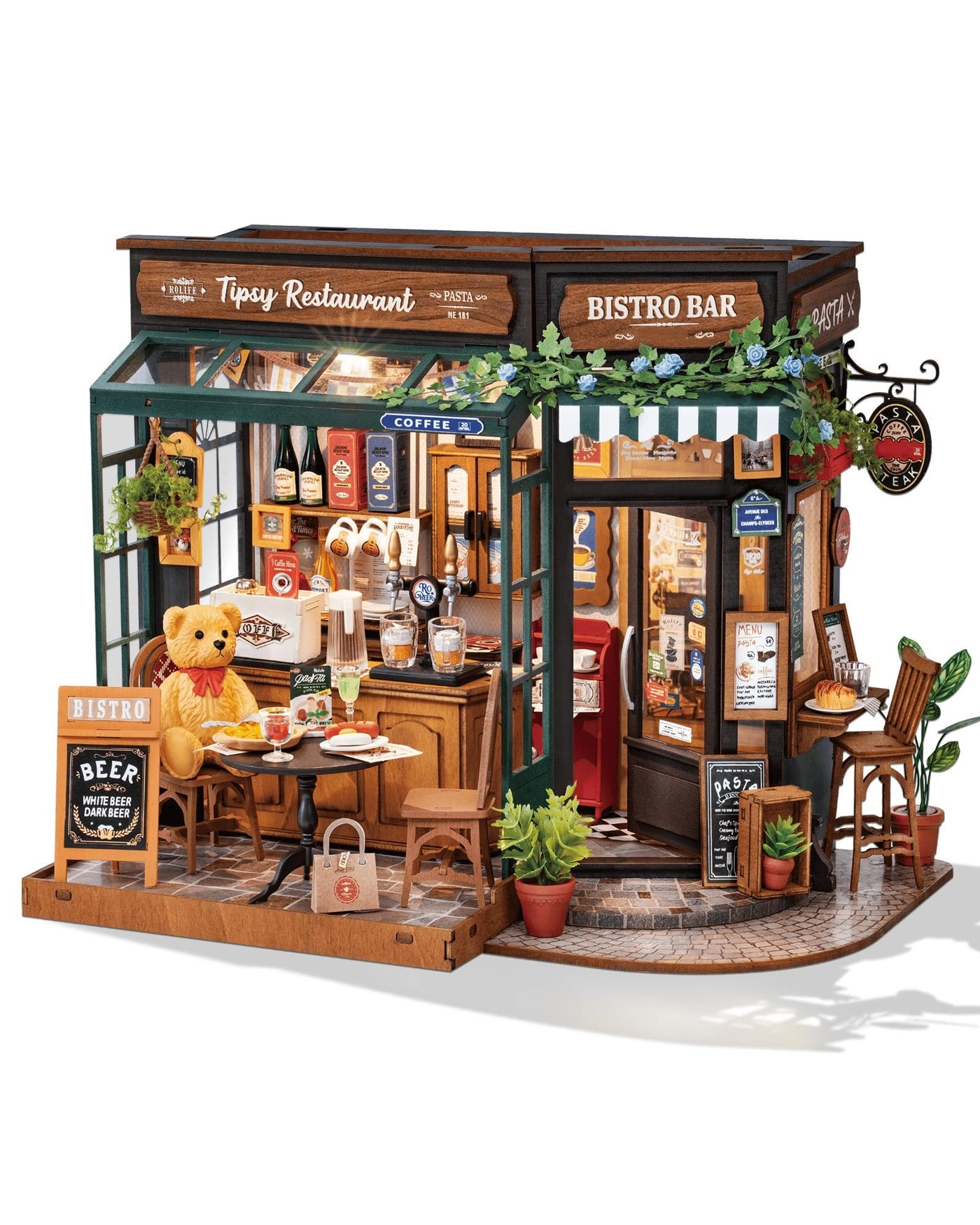 Miniature House Kit - Wooden LED DIY