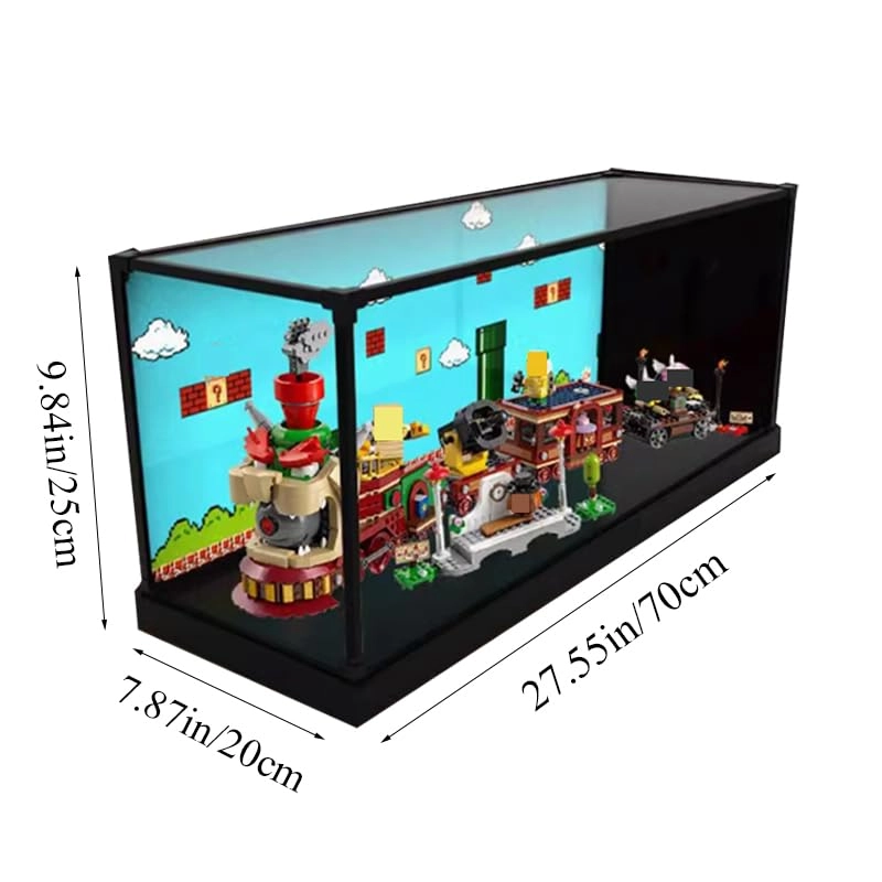 Acrylic Display Case for LEGO The Bowser Express Train Set 71437