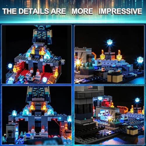 LED Light Kit for LEGO 21246 Minecraft The Deep Dark Battle - Plastic less than 5v