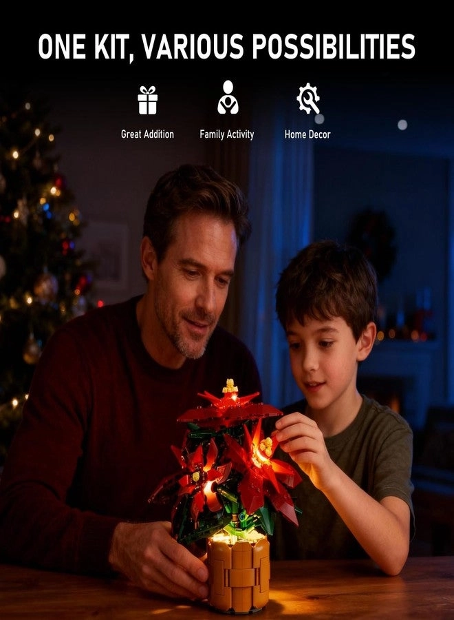 Light Kit for Lego Poinsettia - Innovative Led Lighting Compatible with Lego Icons 10370