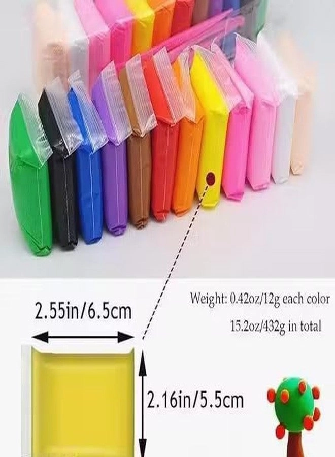 Modeling Clay Set - Soft Non-hardening 36 pcs.