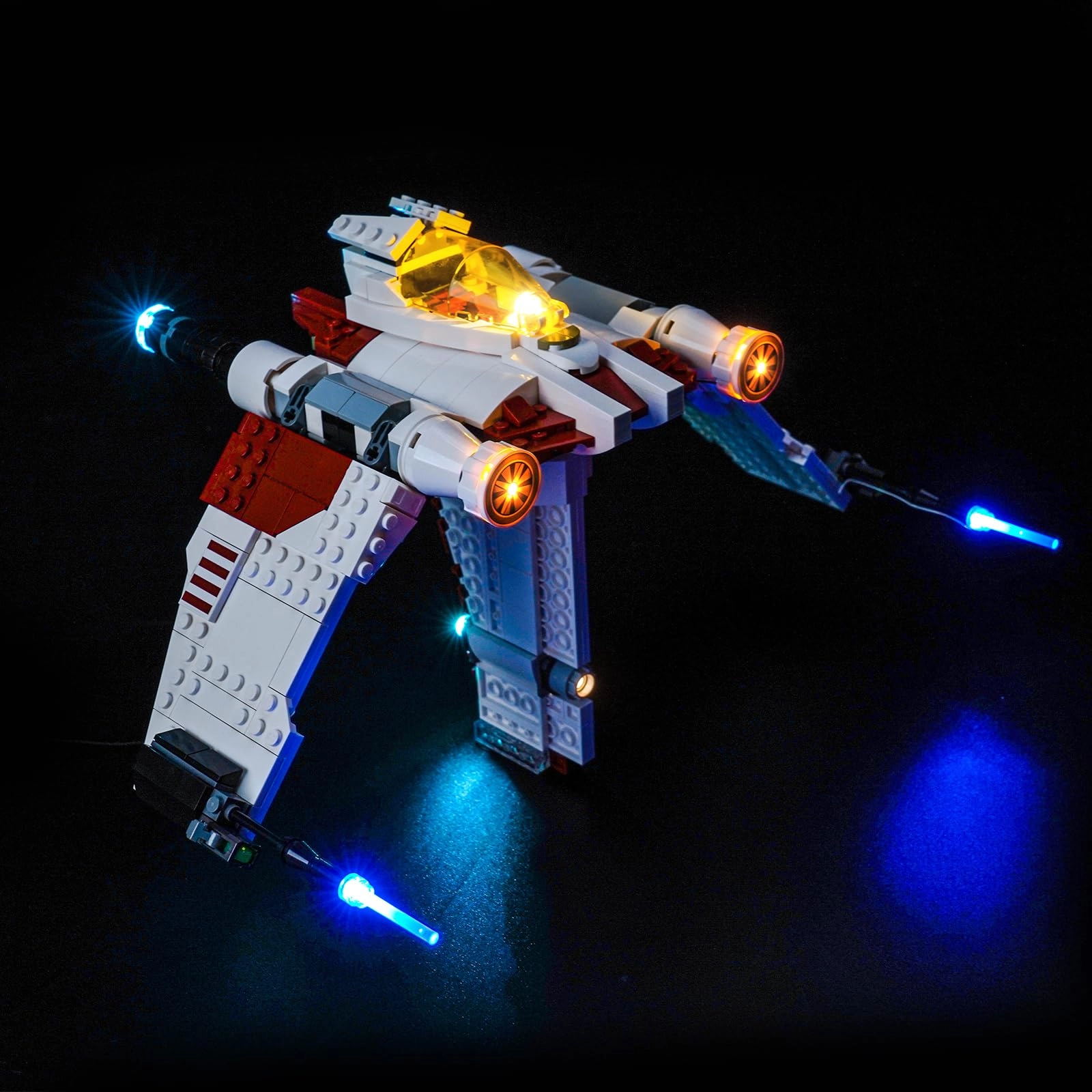 BrickBling LED Light Set Compatible with 75432 V-19 Torrent Starfighter - USB & Battery Powered