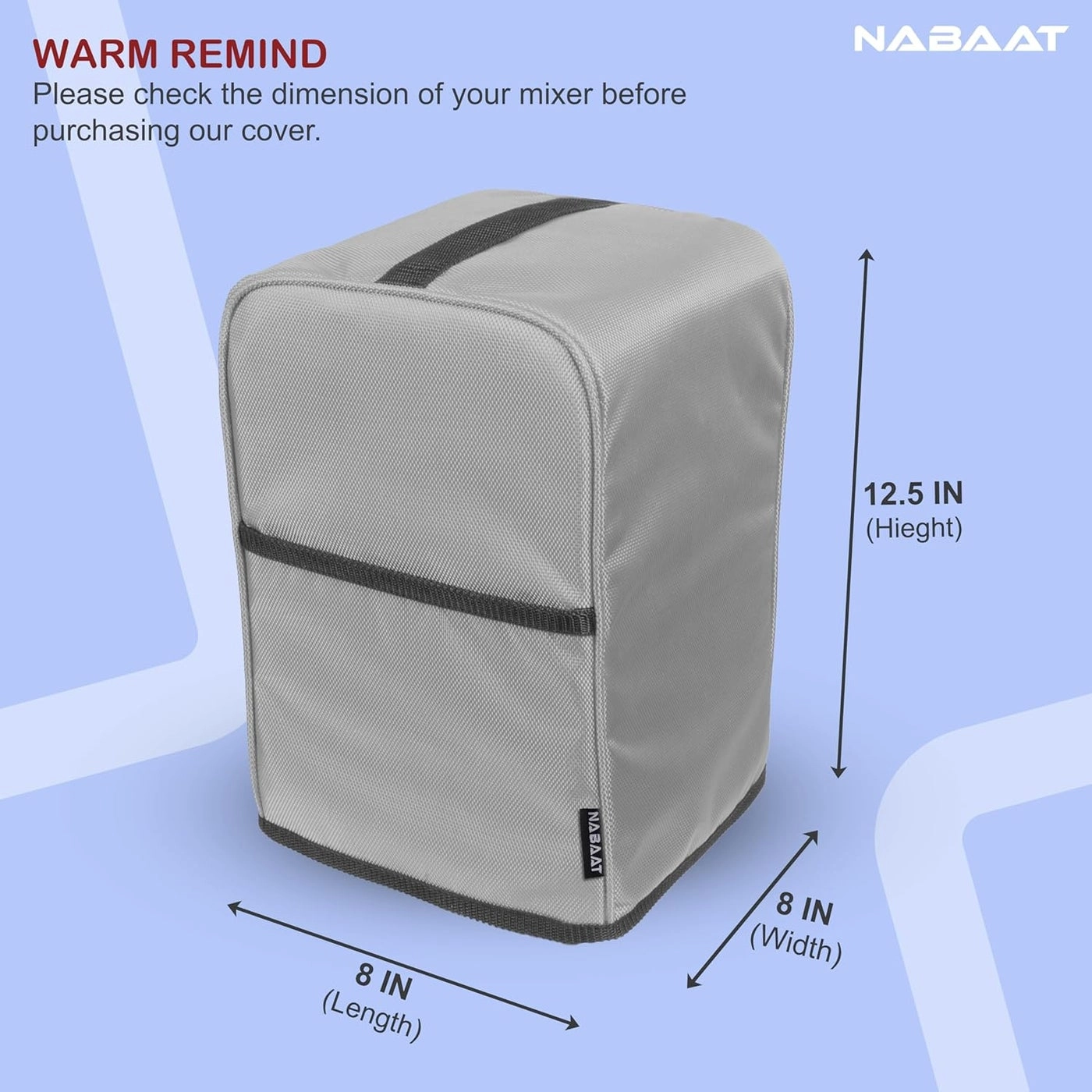 Mixer Grinder Cover - Waterproof Light Grey