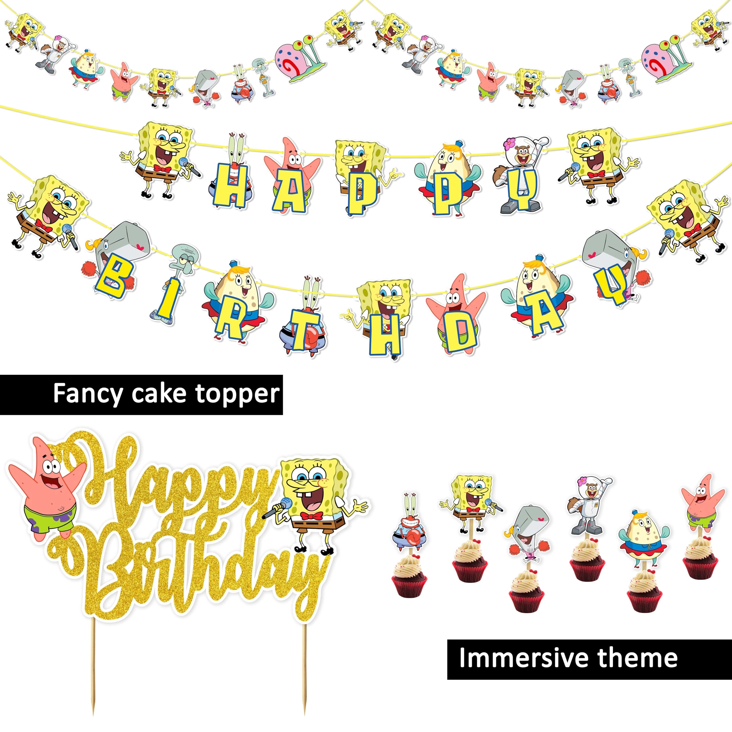 Spongbob Squarepants Themed Birthday Party Supplies - Birthday