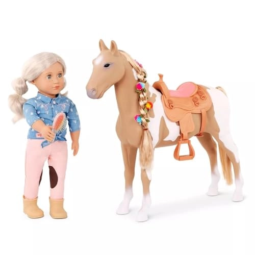 Hair Play Horse - 20-inch for 18-inch dolls Includes saddle & accessories Ages 3+