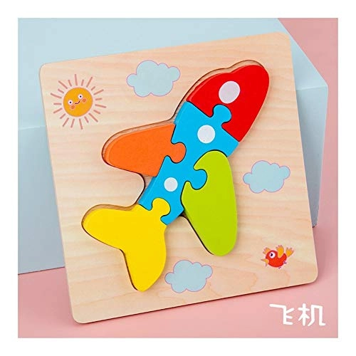 Wooden Animal Car Three-dimensional Jigsaw Puzzle - 3 years and up